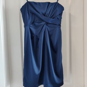BCBG Strapless Navy Blue Cocktail Dress